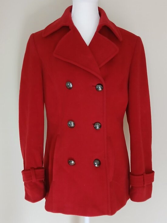 Steilmann Jackets & Blazers - Steilmann Wool & Cashmere Blend Double Breasted Pea Coat Size 8